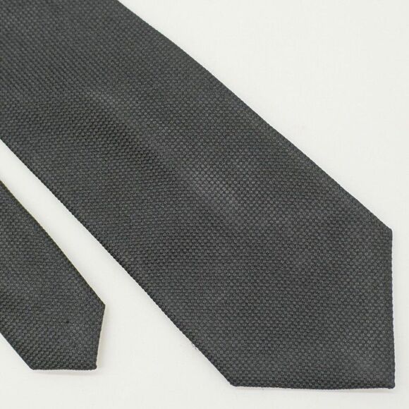 Chaps Black Check Woven Boys Silk Tie - Picture 1 of 6